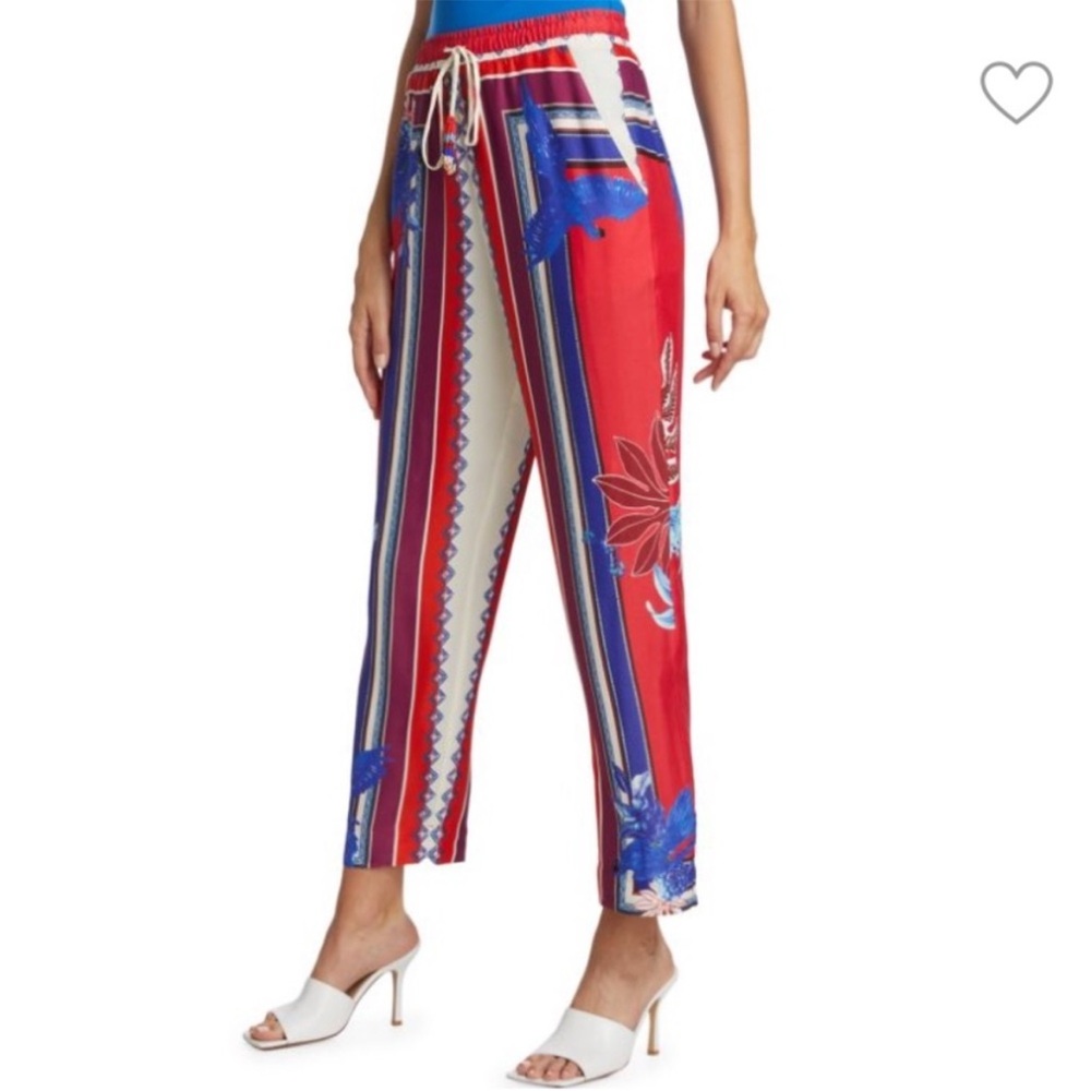 Farm Rio Red macaw pants - size medium